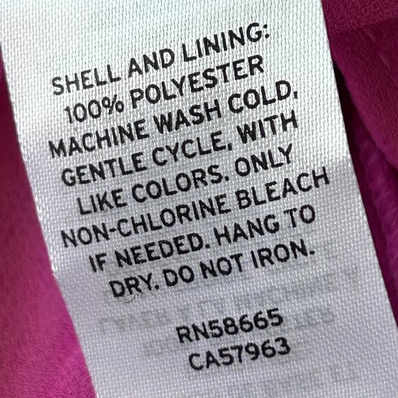 Halogen Magenta/Pink pleated chiffon sleeveless round neck Blouse/Top Large NWT - Picture 5 of 9
